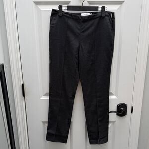 Calvin Klein Charcoal Tiny Dot Dress Pants Size 4 Petite